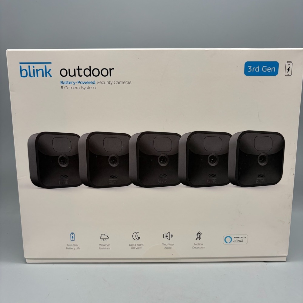 Blink Outdoor (3rd Gen) Battery-Powered Wireless Security System - 5 Cameras